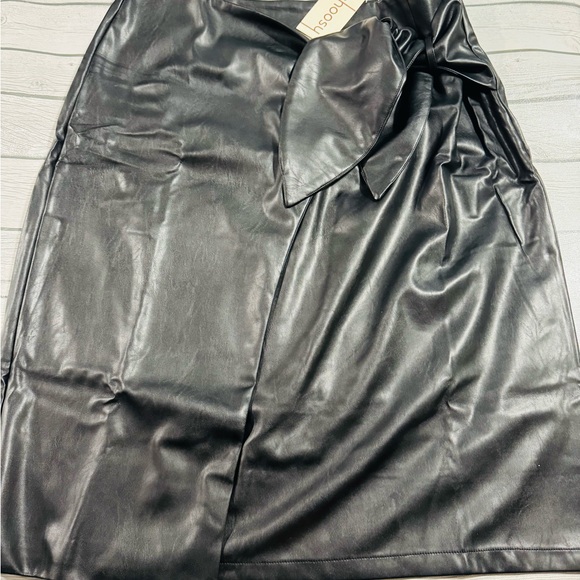 NWT—Choosy Vegan Leather Wrap Skirt - Picture 2 of 5